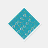 Serviette En Papier Luxury Teal Blue & Gold Bauble Christmas (Coin)