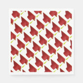 Serviette En Papier Lycée, Collège Casquette rouge Motif (Devant)