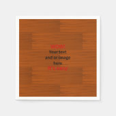 Serviette En Papier Lyer Wood Base Ajouter votre propre texte (Devant)