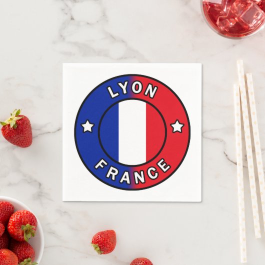 Serviette En Papier Lyon France (En situation)