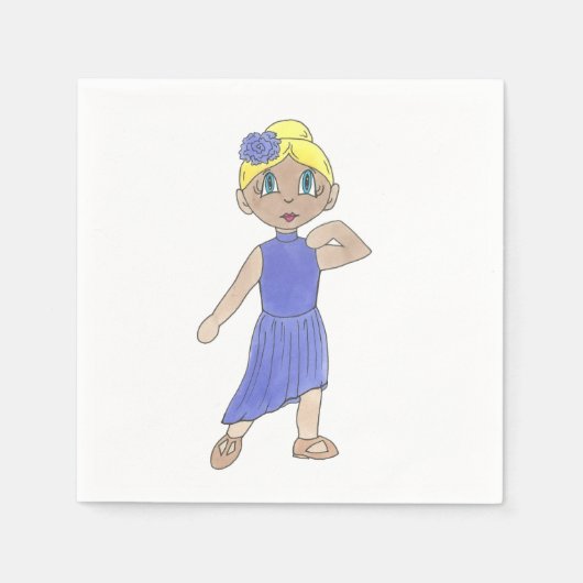 Serviette En Papier Lyrical Moderne Danse Enseignant Considérant Purpl (Devant)