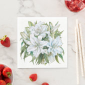 Serviette En Papier Lys Blanc (En situation)