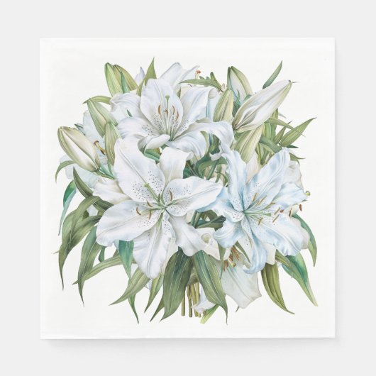 Serviette En Papier Lys Blanc (Devant)