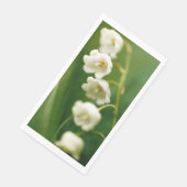 Serviette En Papier Lys blanc de muguet (Convallaria majalis)  (Coin)