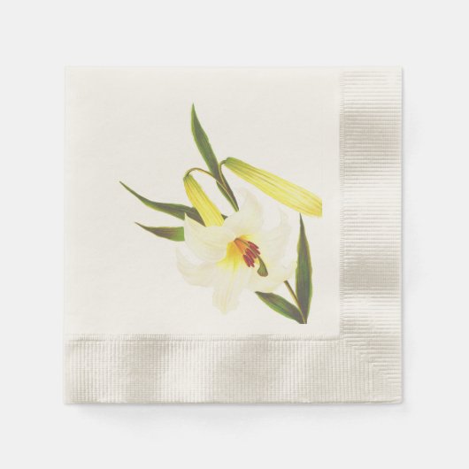 Serviette En Papier Lys blanc vintage (Devant)