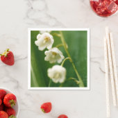 Serviette En Papier Lys blancs de la vallée (Convallaria majalis) (En situation)