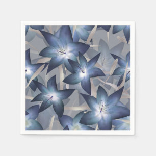 Serviette En Papier Lys bleus