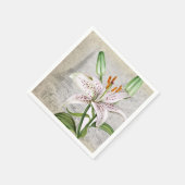 Serviette En Papier Lys de fleur de macro (Coin)