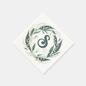 Serviette En Papier Lys de la vallée Première couronne florale (Coin)