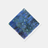 Serviette En Papier Lys d'eau bleu Claude Monet (Coin)
