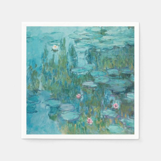 Serviette En Papier Lys d'eau Claude Monet (Devant)