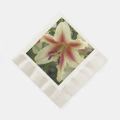 Serviette En Papier Lys d'Orienpet jaune avec Starburst rouge Floral (Coin)