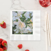 Serviette En Papier Lys orientaux blancs Floral (En situation)