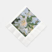 Serviette En Papier Lys orientaux blancs Floral (Coin)