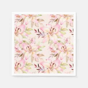 Serviette En Papier Lys roses