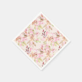 Serviette En Papier Lys roses (Coin)