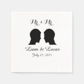 Serviette En Papier M. et M. Mariage Napkins (Devant)