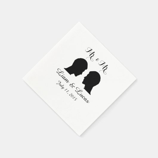 Serviette En Papier M. et M. Mariage Napkins (Coin)