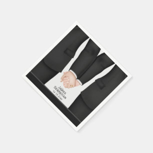 Serviette En Papier M. et M. suit Mariage Gay