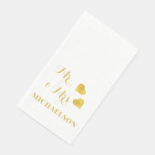 Serviette En Papier M. et Mme. (Coin)