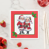 Serviette En Papier M. et Mme Claus (En situation)