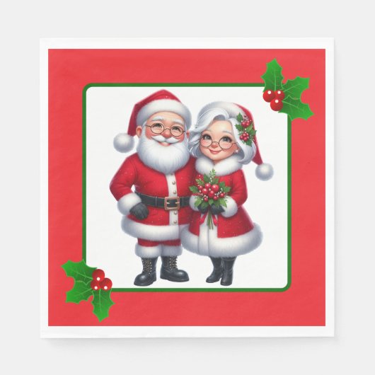 Serviette En Papier M. et Mme Claus (Devant)