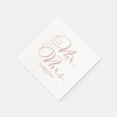 Serviette En Papier M. et Mme Elegant Rose Mariage Gold Foil (Coin)