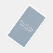 Serviette En Papier M. et Mme Elegant Simple | Dusty Blue (Coin)