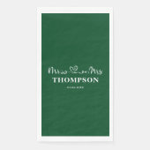 Serviette En Papier M. et Mme Elegant Simple | Emerald Green (Devant)