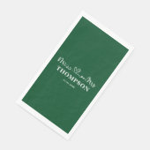 Serviette En Papier M. et Mme Elegant Simple | Emerald Green (Coin)