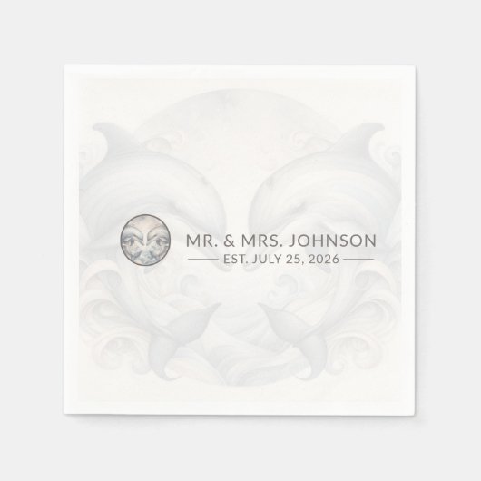 Serviette En Papier M. et Mme Mariage (Devant)