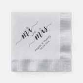 Serviette En Papier M. et Mme mariage (Devant)