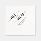 Serviette En Papier M. et Mme mariage (Devant)