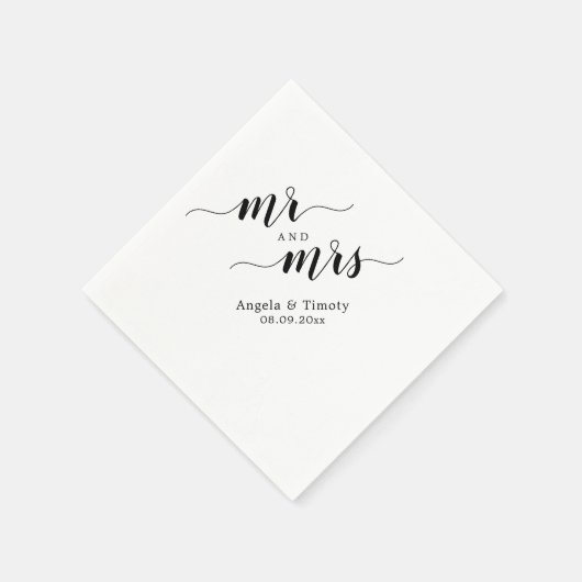 Serviette En Papier M. et Mme mariage (Coin)