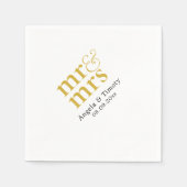 Serviette En Papier M. et Mme mariage (Devant)