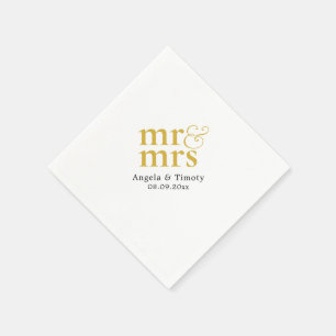 Serviette En Papier M. et Mme mariage