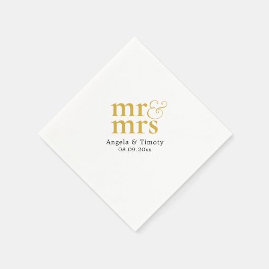 Serviette En Papier M. et Mme mariage (Coin)