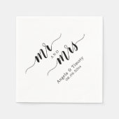 Serviette En Papier M. et Mme mariage (Devant)