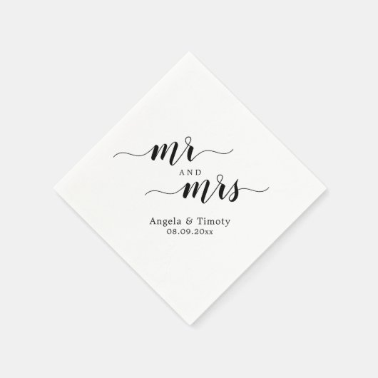 Serviette En Papier M. et Mme mariage (Coin)