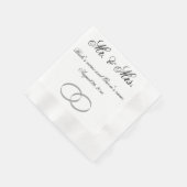 Serviette En Papier M. et Mme mariage napkin - personnalisable (Coin)