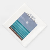 Serviette En Papier M. et Mme Moonlit thème de mariage (Coin)