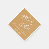 Serviette En Papier M. Et Mme Napkins Mariage d'or (Coin)