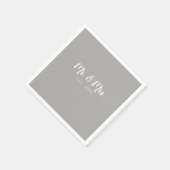 Serviette En Papier M. et Mme Script Mariage établi (Coin)