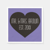 Serviette En Papier M. & Mme Black Heart (Devant)