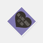 Serviette En Papier M. & Mme Black Heart (Coin)