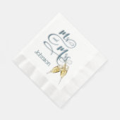 Serviette En Papier M. & Mme Champagne Toast (Coin)