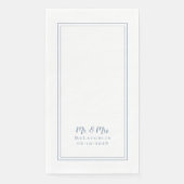 Serviette En Papier M. & Mme Dusty Blue Simple Dîner Mariage moderne (Devant)