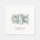 Serviette En Papier "M. & Mme" élégante serviette feutrée (Devant)