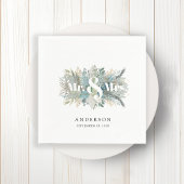 Serviette En Papier "M. & Mme" élégante serviette feutrée