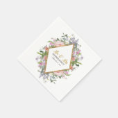 Serviette En Papier M. & Mme Gold Faux Parties scintillant Fleur sauva (Coin)